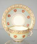 Reticulated Royal Worcester Porcelain Cup and Saucer