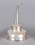 Rare Baltimore silver wine funnel ca 1835