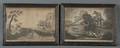 Thomas Burford engraver British 18th Century Lot of Two Hare Hunting Scenes