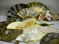 Fourteen Mostly Paper Handpainted Japanese Hand Fans