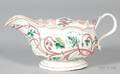 Staffordshire White Saltglazed Stoneware Sauce Boat