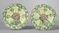 Pair of Staffordshire Lead Glazed Creamware Plates