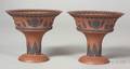 Pair of Wedgwood Egyptian Decorated Rosso Antico Vases