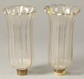 Pair of Colorless Glass Hurricane Shades