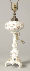 German Porcelain Oil Lampbase