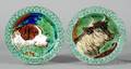 Two Wedgwood Majolica Fresco Head Plates