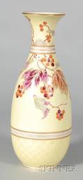 Wedgwood Yellow Glazed Cream Ground Earthenware Vase