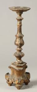 Continental Baroquestyle Giltwood Pricket Stick