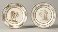 Near Pair of Sevres Transferprinted Earthenware Luncheon Plates