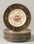 Set of Twelve Royal Worcester Painted and Printed Service Plates
