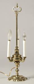 Brass Bouillotte Oil Lamp Base