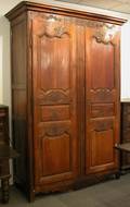 Louis XV Provincial Style Oak Armoire