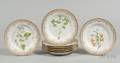 Set of Eight Royal Copenhagen Porcelain Flora Danica Dinner Plates