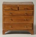Miniature Georgianstyle Mahogany Veneered Chest of Drawers