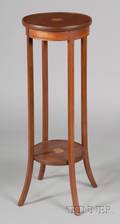 Inlaid Mahogany Circular Jardiniere Stand