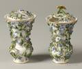 Pair of Meissen Porcelain Potpourri Urns