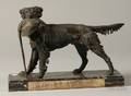 Patinated Spelter Figure of a Hunting Dog