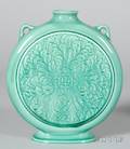 Wedgwood Norman Wilson Design Green Glazed Pilgrim Vase