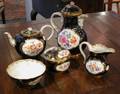 Meissen Cobalt Blue and Enamel Decorated Five Piece Tea and Coffee Service