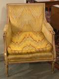 Louis XVI Style Gray Painted Bergere a la Reine