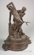 Grand Tour Bronze Figural Group of Neptune and Persephone