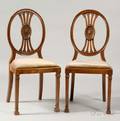 Pair of Italian Neoclassical Mahogany Side Chairs