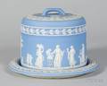 Wedgwood Light Blue Jasper Dip Cheese Dish and Cover