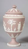 Wedgwood Lilac Jasper Dip Vase and Cover