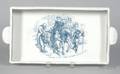 Wedgwood Blue Transfer Printed Ivanhoe Pattern Ice Cream Tray