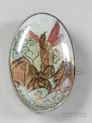 Wedgwood Fairyland Lustre Oval Brooch