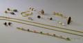 Group of Assorted Gold and PreciousSemiprecious Stone or Pearl Jewelry