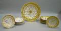 Thirteenpiece Meissen Gilt Embossed Porcelain Serving Set