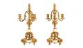 Pair of Louis XVI Style Gilt Bronze Candelabras