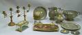 Seven Pieces of Pewter with Other Decorative and Metal Table Items