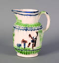 Prattware Parson Clerk and Sexton pitcher ca 1790