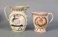 Two Prattware pitchers ca 1800