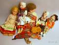 Five Bisque Costume Dolls