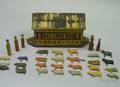 German StrawCovered Wood Noahs Ark and Animals