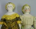 Two Parian Bisque Shoulder Head Dolls