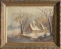 Oil on canvas winter landscape