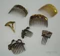 Seven Tortoiseshell and Faux Tortoiseshell Hair Combs