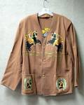 Vintage LabMex Mexican Embroidered Brown Wool Jacket