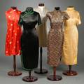 Five Vintage Chinese Silk Minidresses