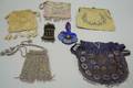 Five Assorted Beaded and Embroidered Purses and a Crocheted Lace Purse