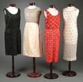 Four Vintage Beaded 1950s60s Cocktail Dresses