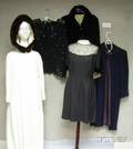 Eight Vintage Ladys GownsDresses Two Beaded Evening Blouses Two Evening Coats a Black Velvet Capelet and 