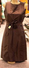 Vintage Christian Dior Boutique Brown Dress with Sash Bow