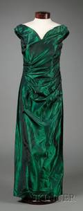 Christian Dior Green Taffeta Gown