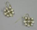 White Gold Diamond and Pearl Earrings