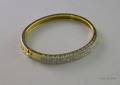 14kt Gold and Pave Diamond Bangle